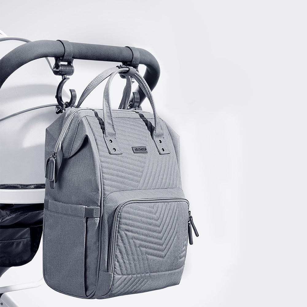 Modern Quilted Diaper Bag Backpack - My Baby Lounge