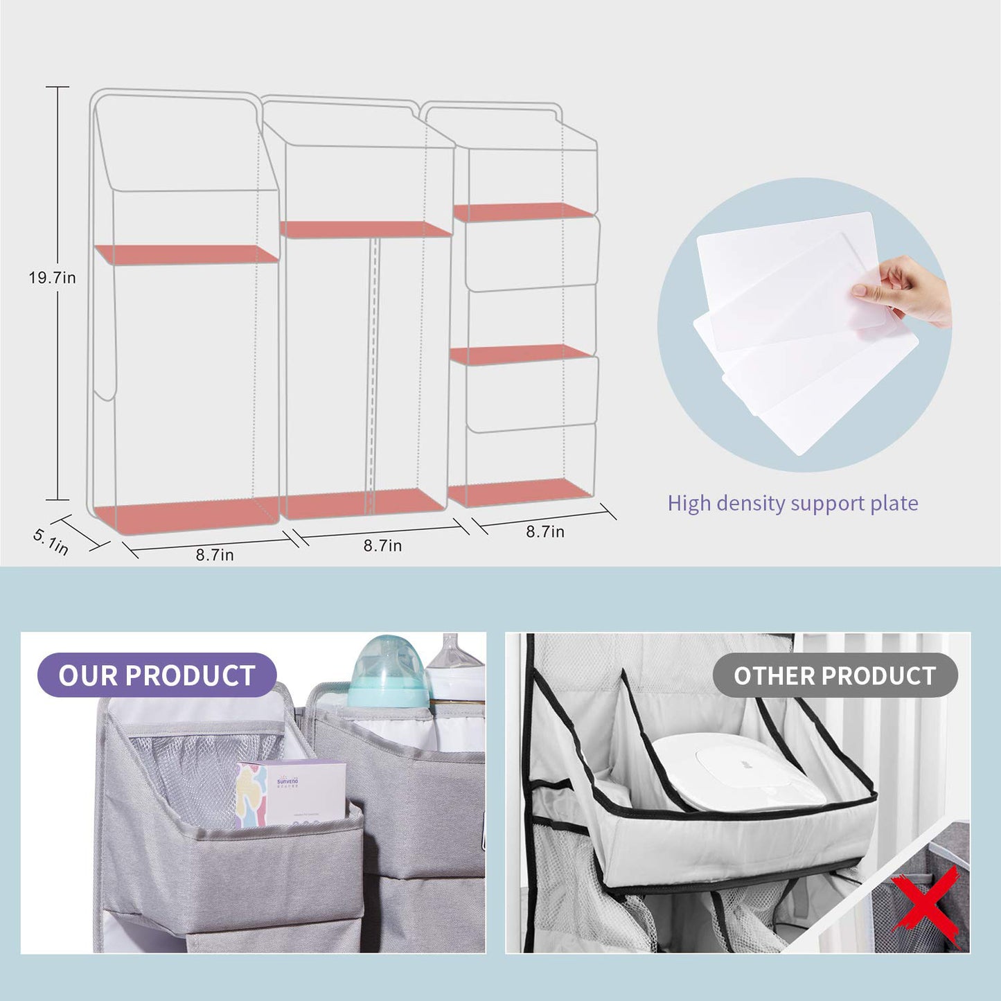 Baby Diaper Caddy with Dividers - My Baby Lounge