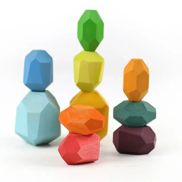Wooden Stacking Stones Sensory Toy - My Baby Lounge