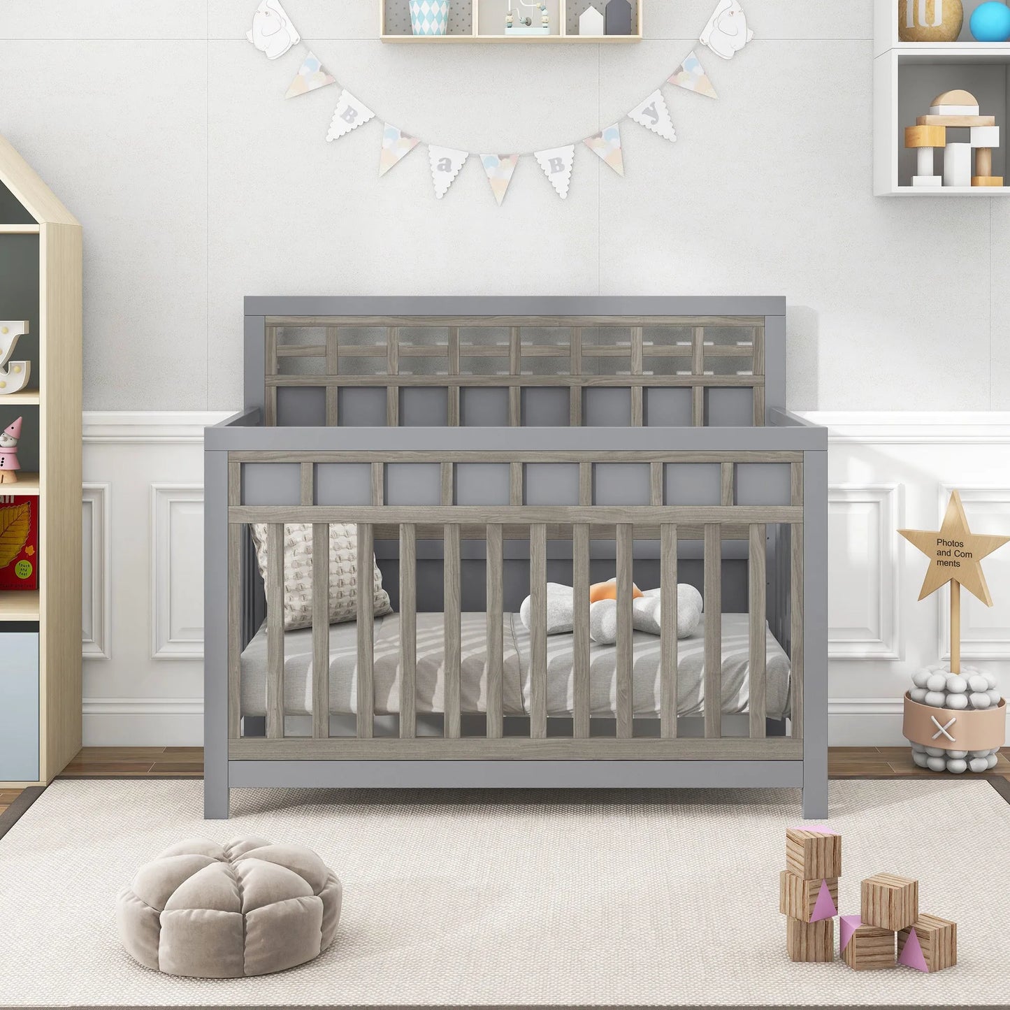 wooden portable crib