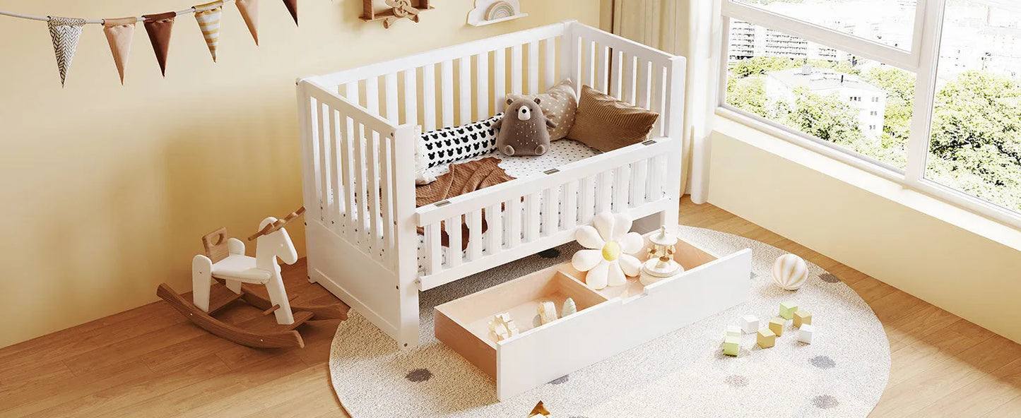 wooden mini crib