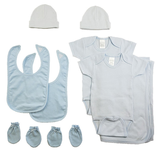 Boys 9 Piece Blue Layette Set - My Baby Lounge