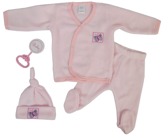 4 Piece Fleece Set - Pink - My Baby Lounge