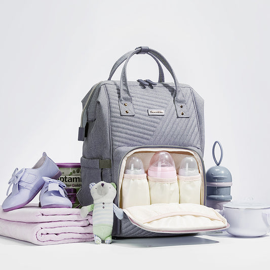 Modern Quilted Diaper Bag Backpack - My Baby Lounge