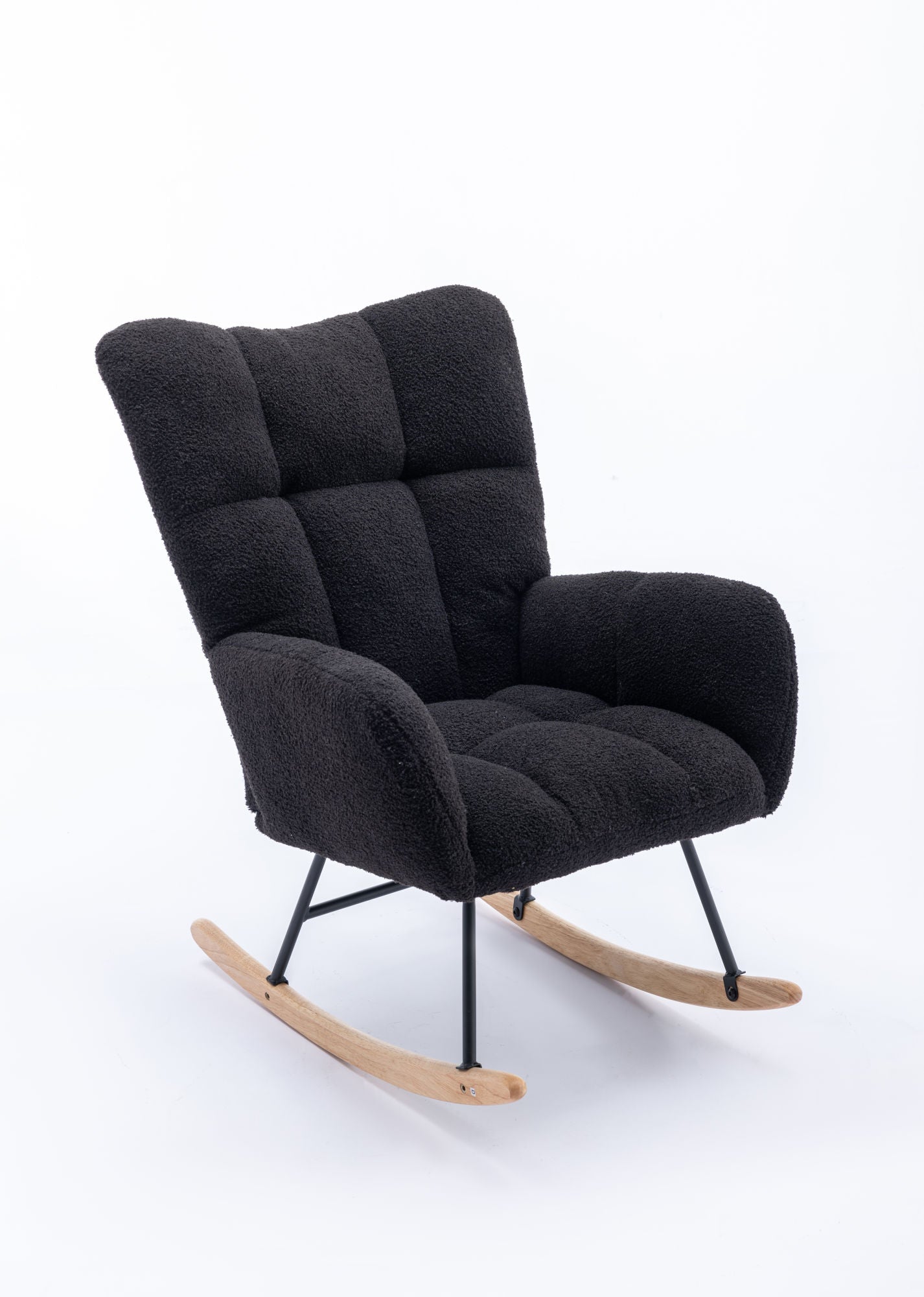 Soft Teddy Velvet Fabric Rocking Chair