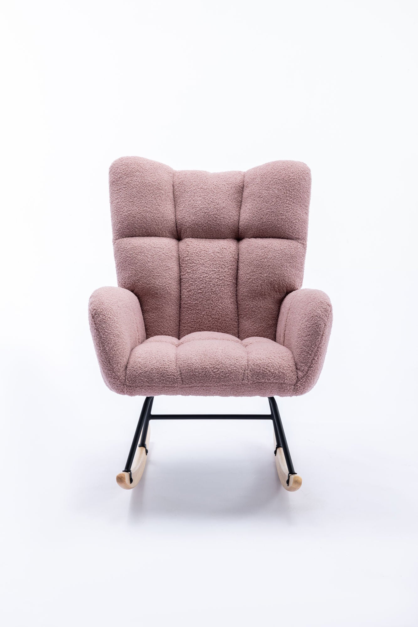 Soft Teddy Velvet Fabric Rocking Chair