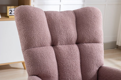 Soft Teddy Velvet Fabric Rocking Chair