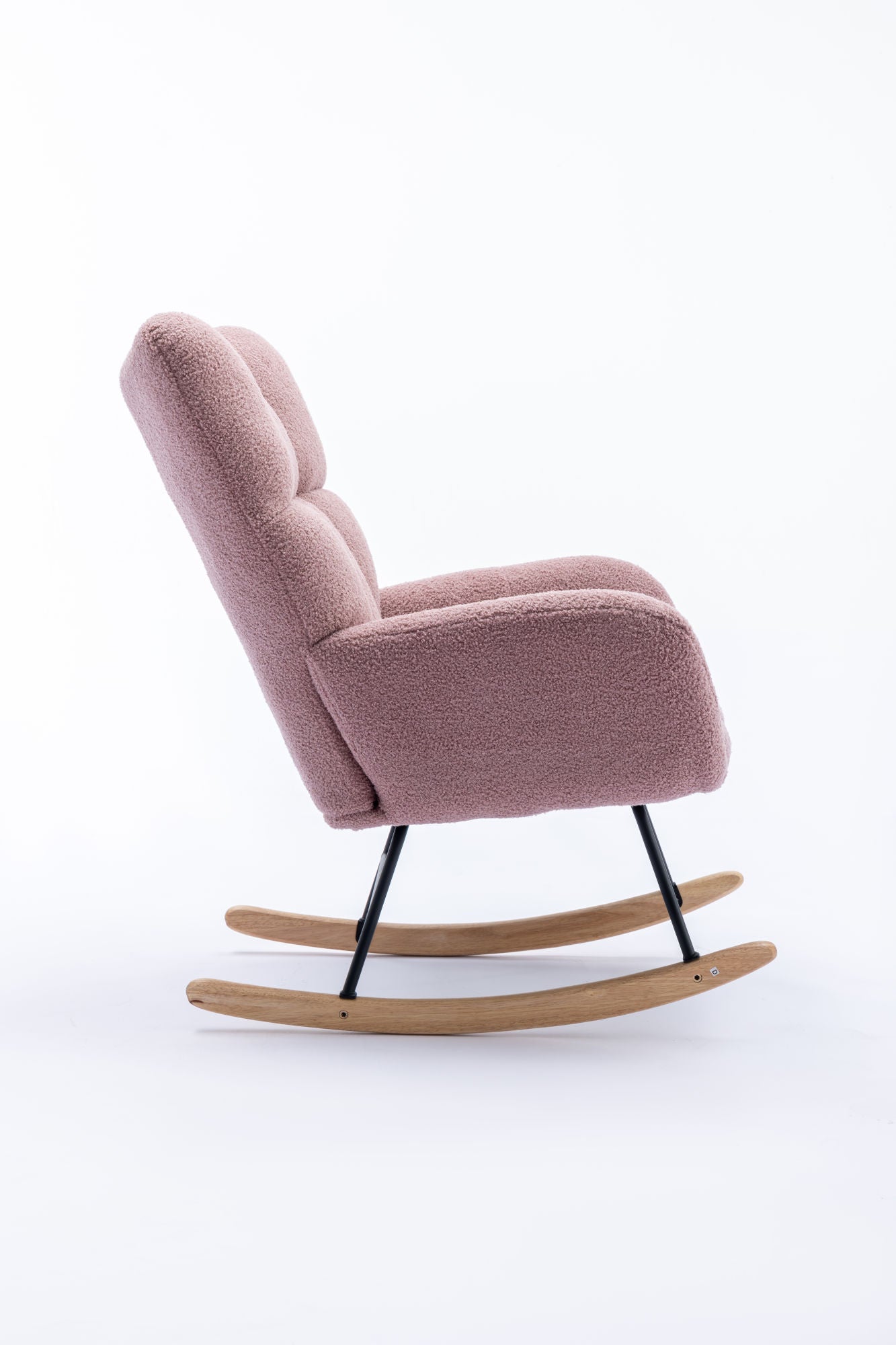 Soft Teddy Velvet Fabric Rocking Chair