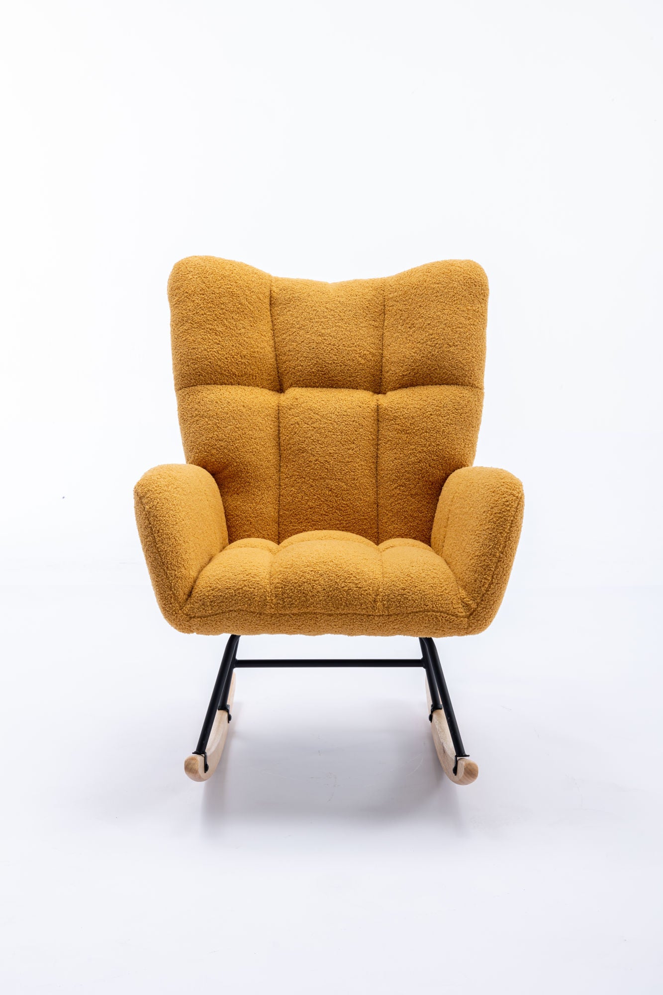 Soft Teddy Velvet Fabric Rocking Chair