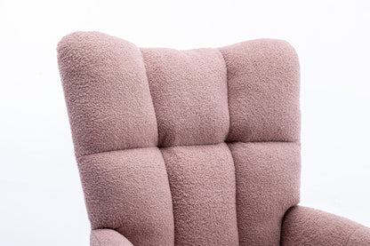 Soft Teddy Velvet Fabric Rocking Chair