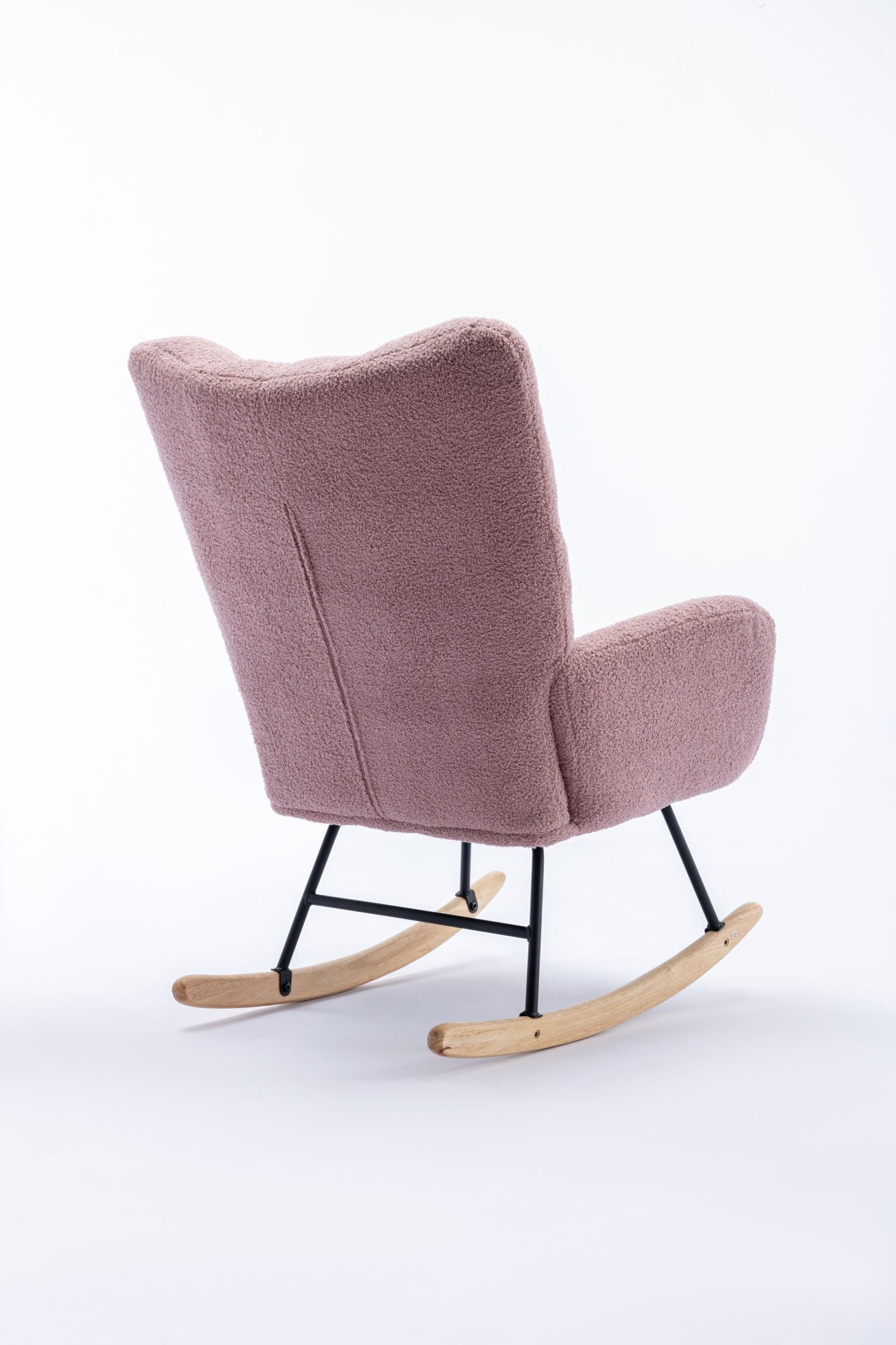 Soft Teddy Velvet Fabric Rocking Chair