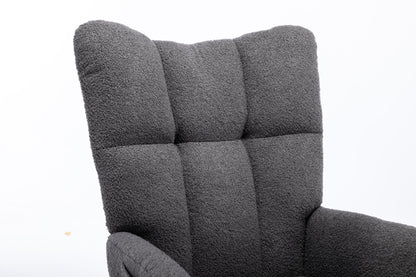 Soft Teddy Velvet Fabric Rocking Chair