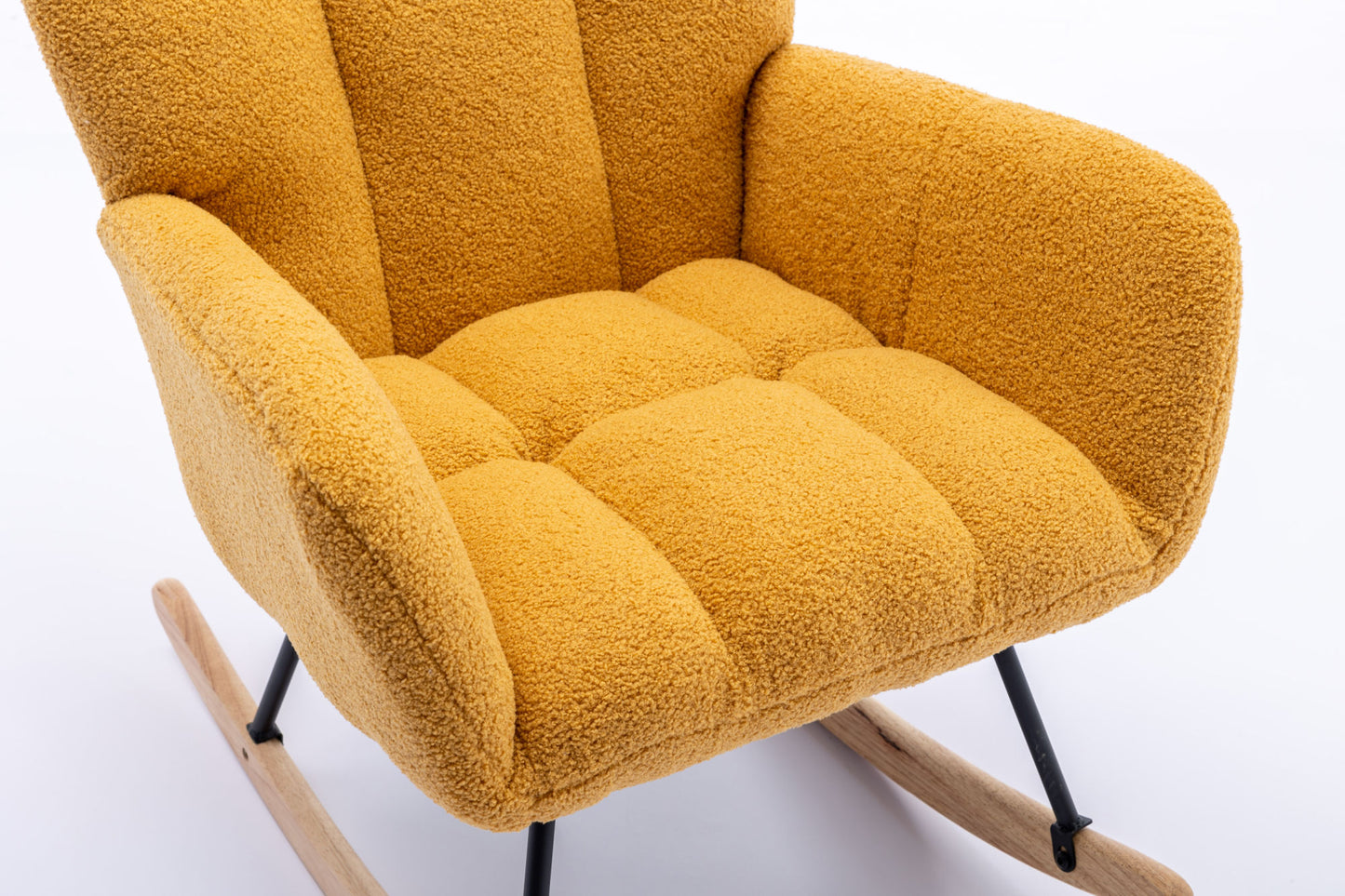 Soft Teddy Velvet Fabric Rocking Chair