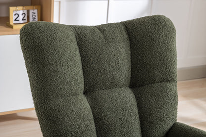 Soft Teddy Velvet Fabric Rocking Chair