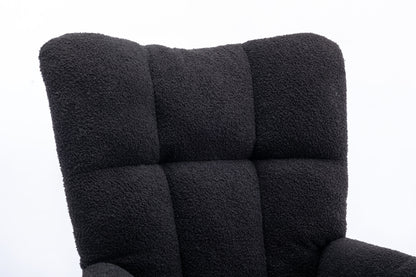 Soft Teddy Velvet Fabric Rocking Chair