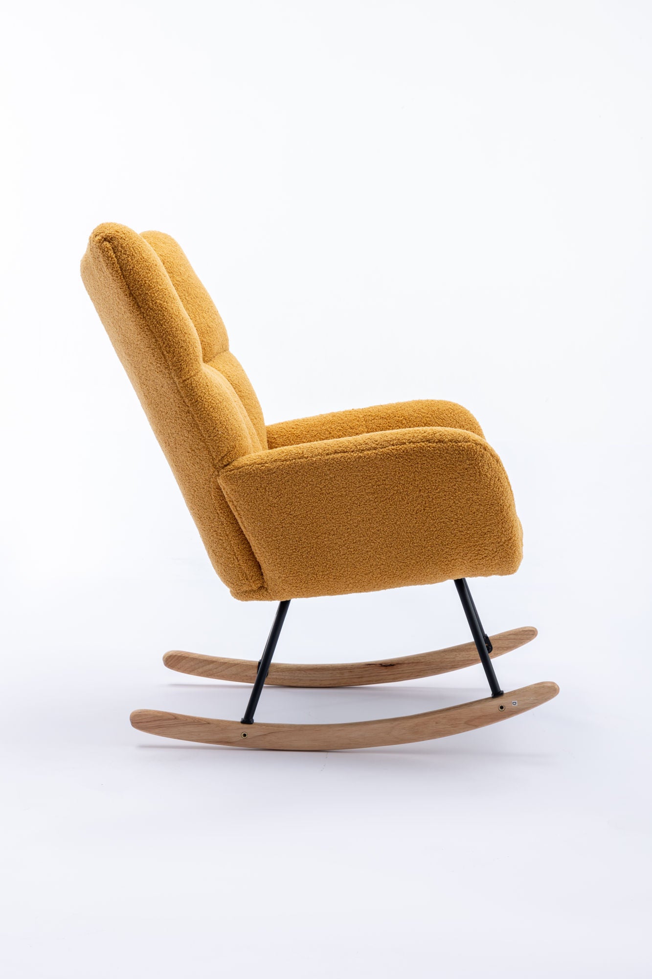 Soft Teddy Velvet Fabric Rocking Chair