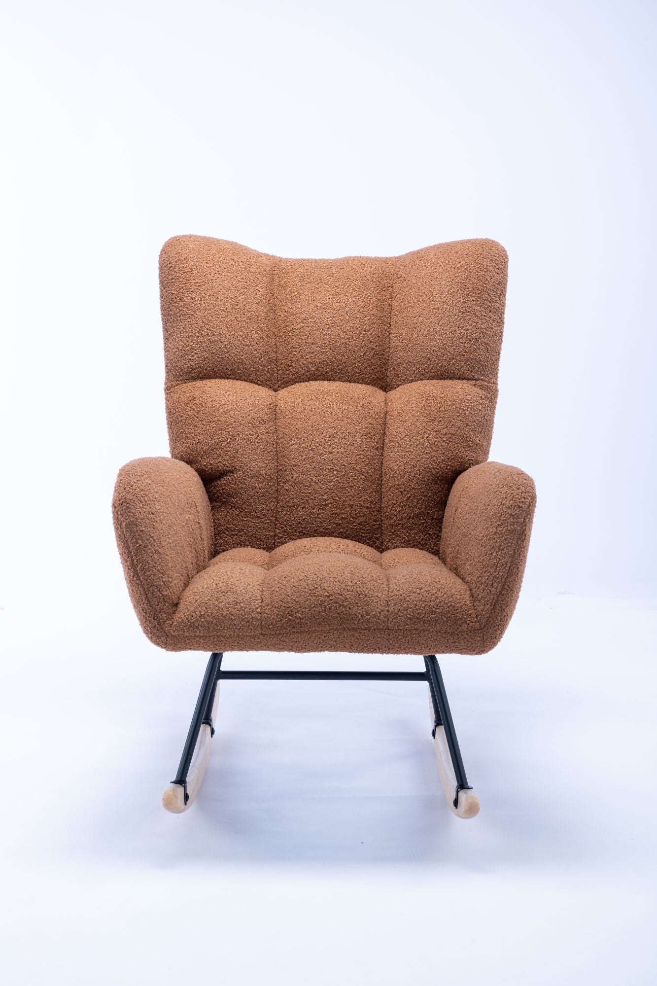 Soft Teddy Velvet Fabric Rocking Chair