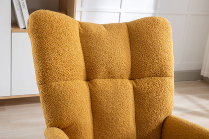 Soft Teddy Velvet Fabric Rocking Chair