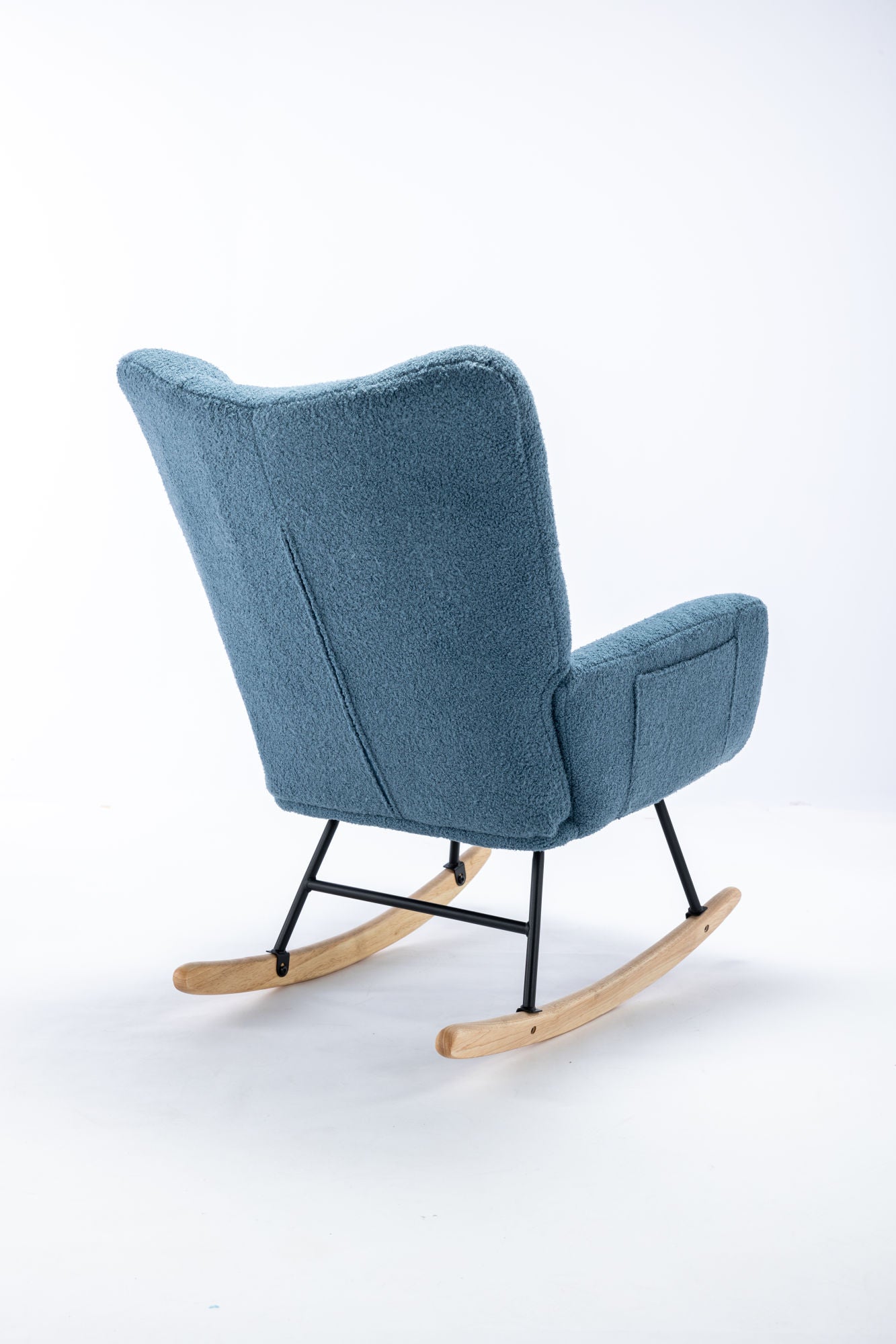 Soft Teddy Velvet Fabric Rocking Chair