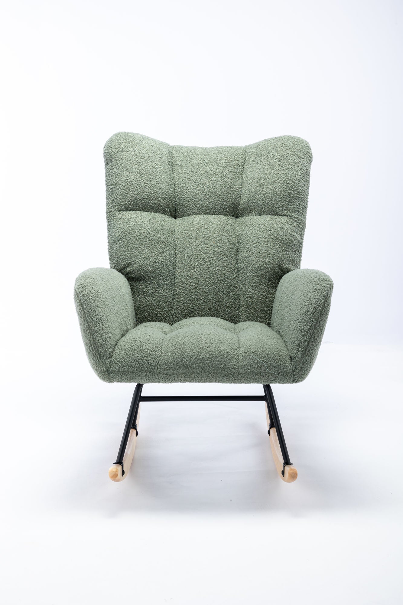 Soft Teddy Velvet Fabric Rocking Chair