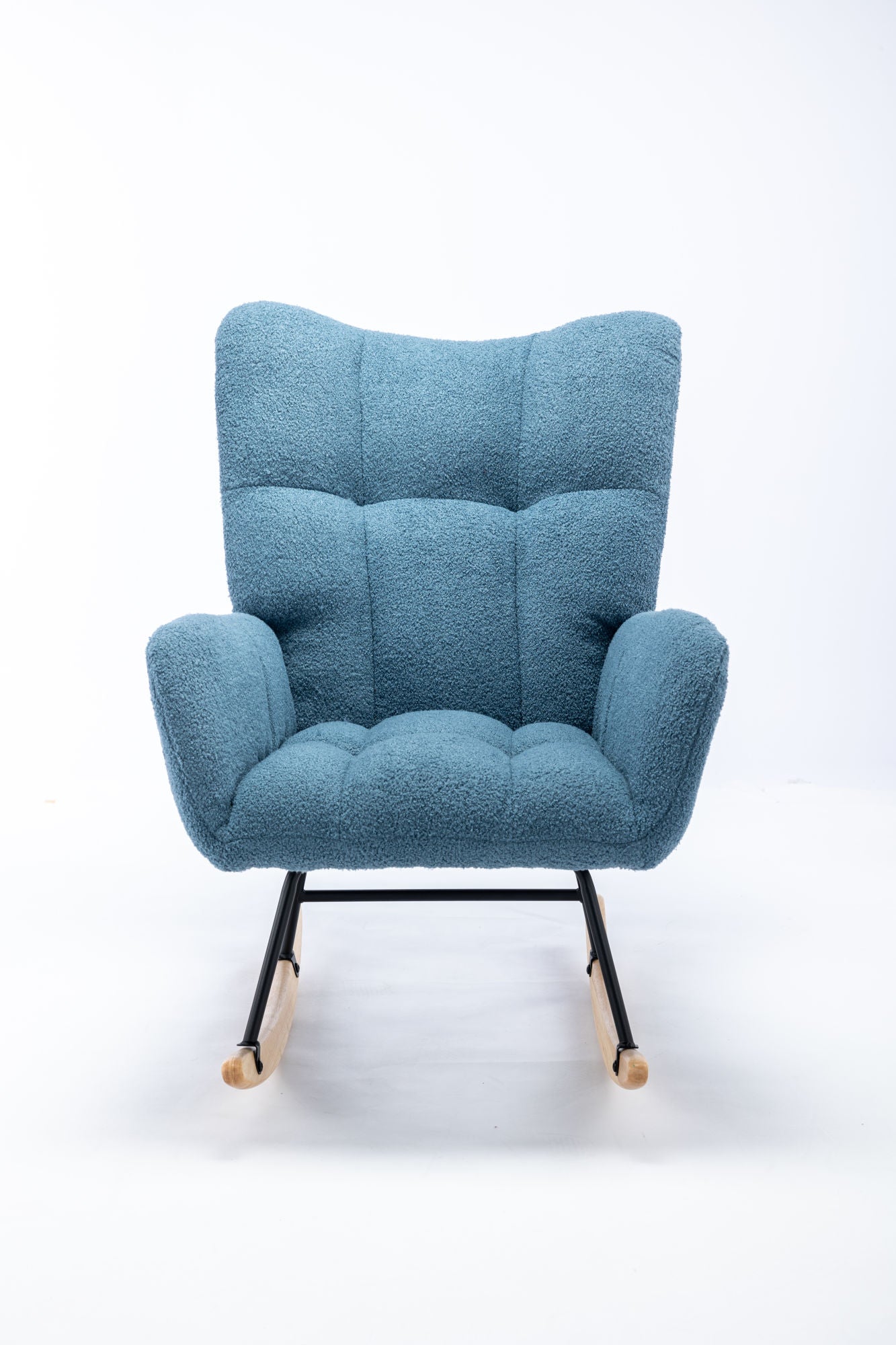 Soft Teddy Velvet Fabric Rocking Chair