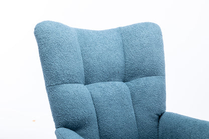 Soft Teddy Velvet Fabric Rocking Chair