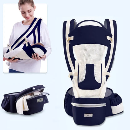 Newborn Ergonomic Baby Carrier with Hip Seat