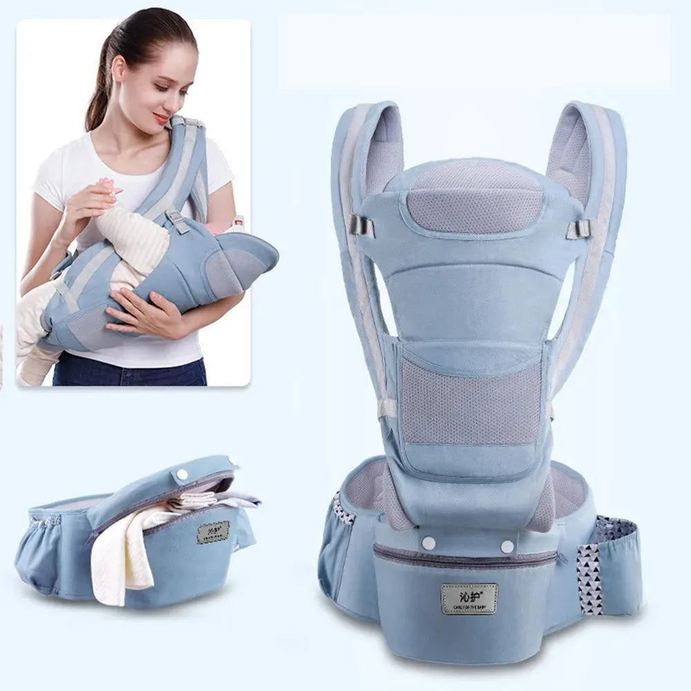 Newborn Ergonomic Baby Carrier with Hip Seat