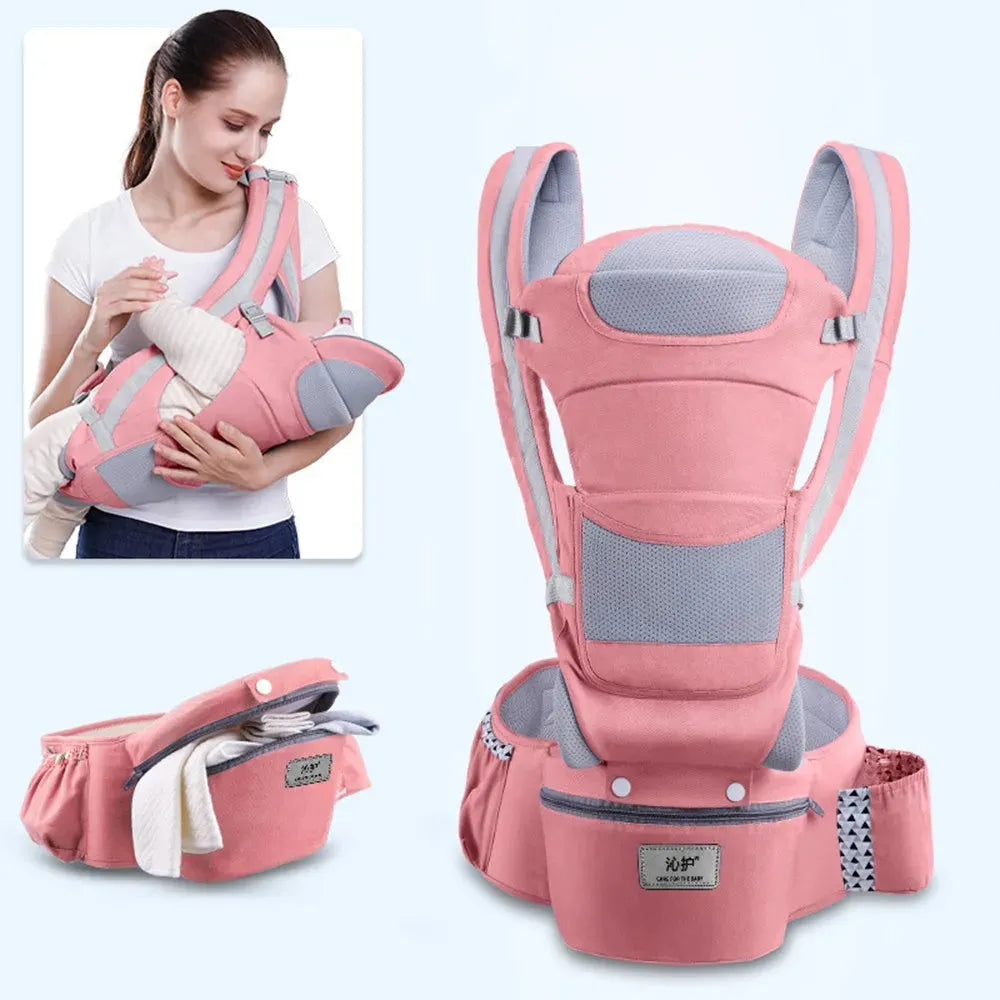 Newborn Ergonomic Baby Carrier with Hip Seat