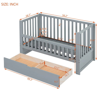 mini crib with drawer